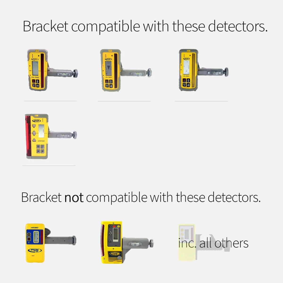 Spectra HL700, HL750, HL750U, HL760, HL760U & CR700 Rod/Staff Clamp Bracket (SKU: SMB780) - Image 4
