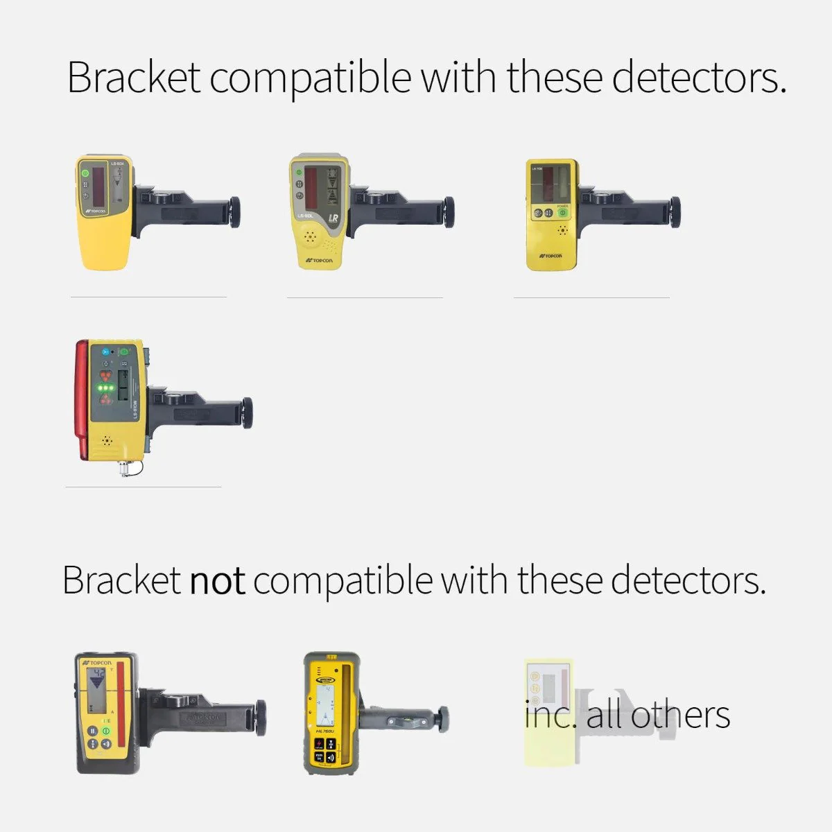 Topcon Holder 6 Mounting Bracket Only for LS-80X detector Rod/Staff Clamp Bracket (SKU: TMB6) - Image 5